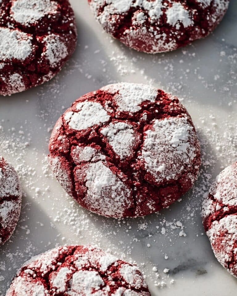 Fudgy Red Velvet Crinkle Cookies (No Mixer!) Recipe