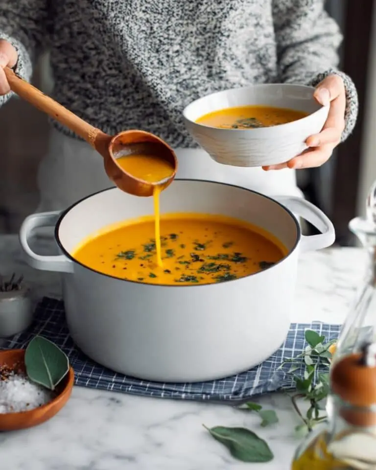 Butternut Squash Soup with Sage and Ginger Recipe