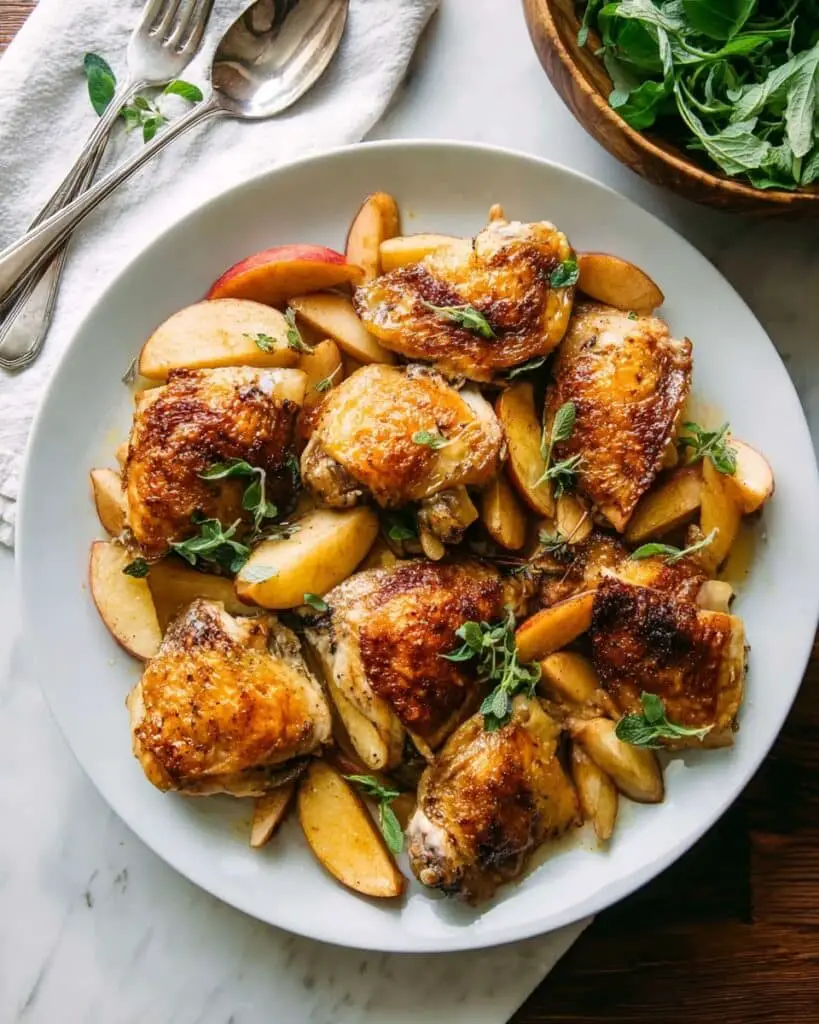 Apple Cider Glazed Chicken & Apples Recipe