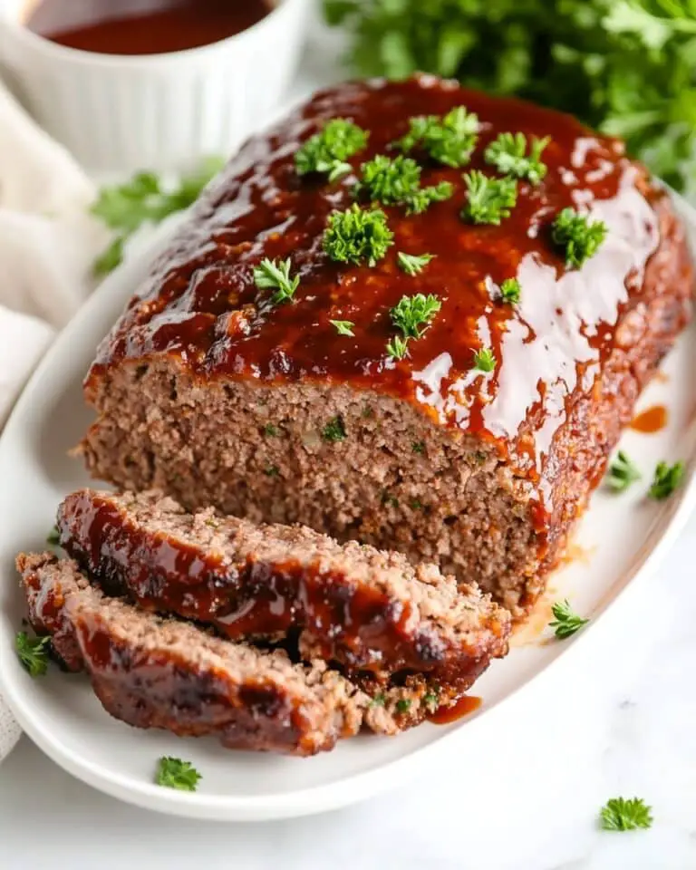 Air Fryer Meatloaf with BBQ Ketchup Glaze Recipe
