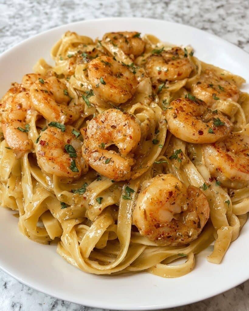 Garlic Butter Fettuccine with Shrimp Recipe