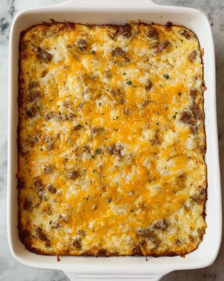 Cheesy Hash Brown and Hamburger Casserole Recipe