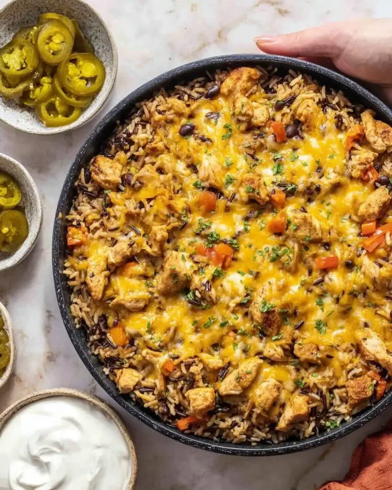 Fiesta Chicken Skillet with Black Beans and Mexican Rice Recipe