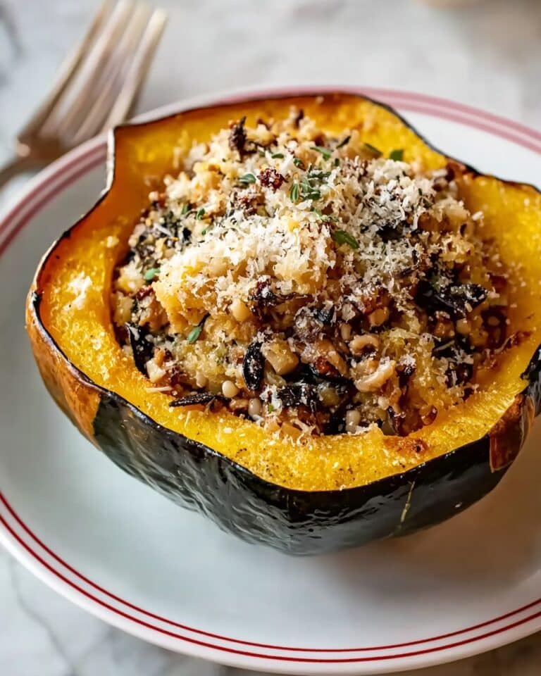 Stuffed Acorn Squash with Savory Filling Recipe