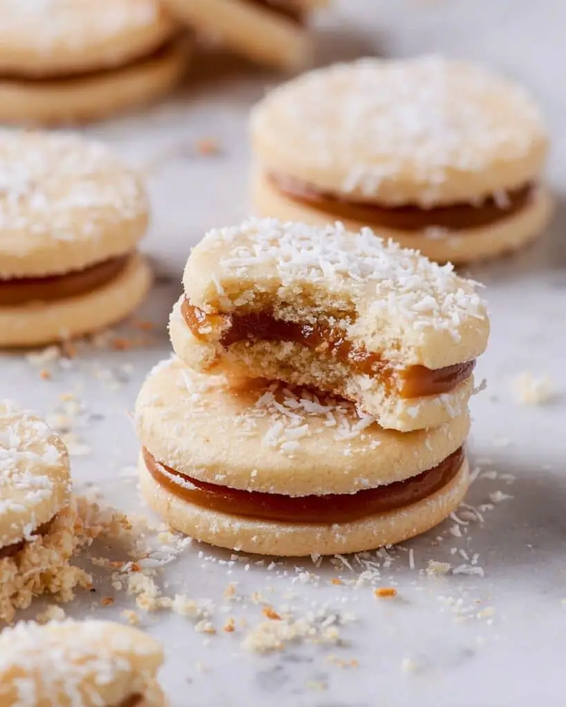 Alfajores with Dulce de Leche and Coconut Recipe