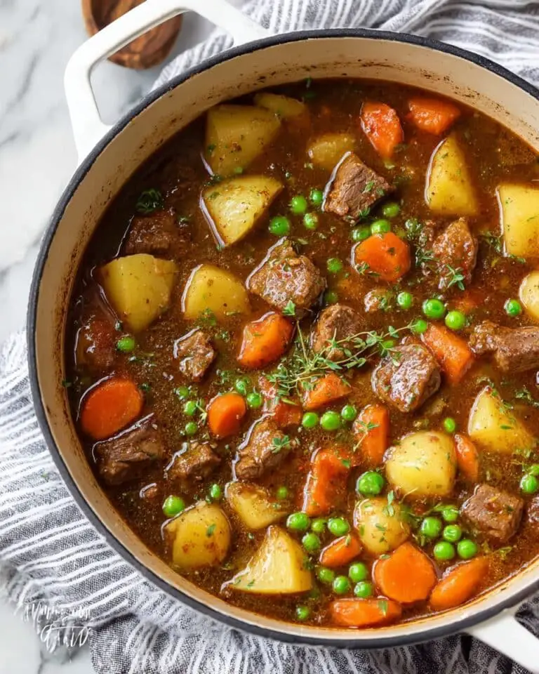 Hearty Beef Stew with Vegetables and Red Wine Recipe