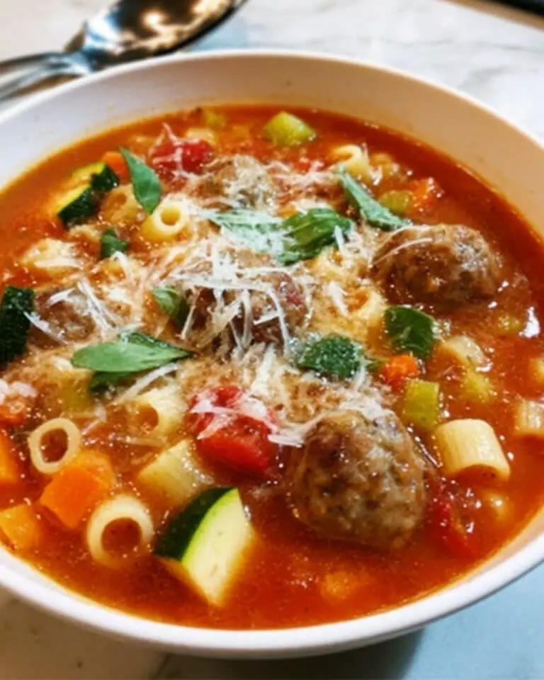 Instant Pot Turkey Meatball and Ditalini Soup Recipe