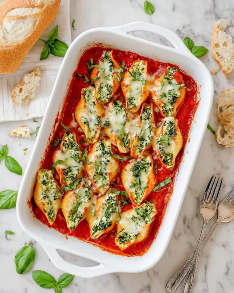 Spinach Ricotta Stuffed Shells Recipe