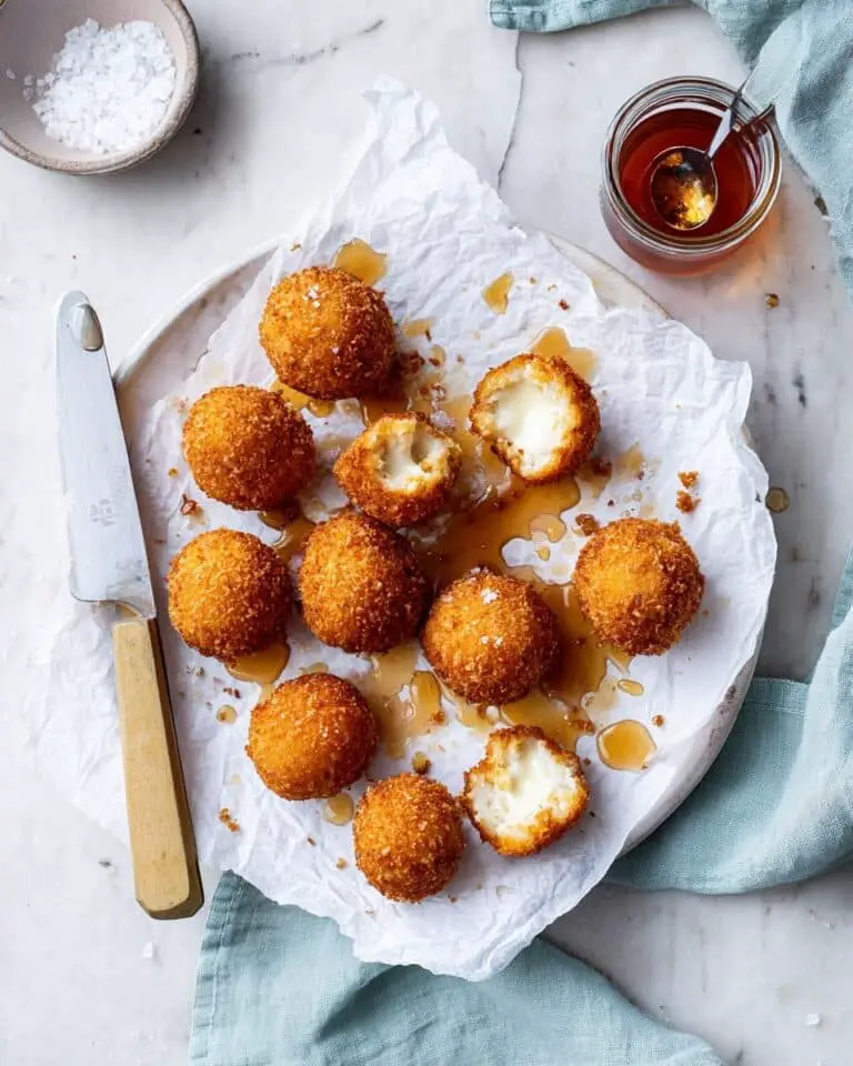 Crispy Fried Goat Cheese Balls with Hot Honey Recipe
