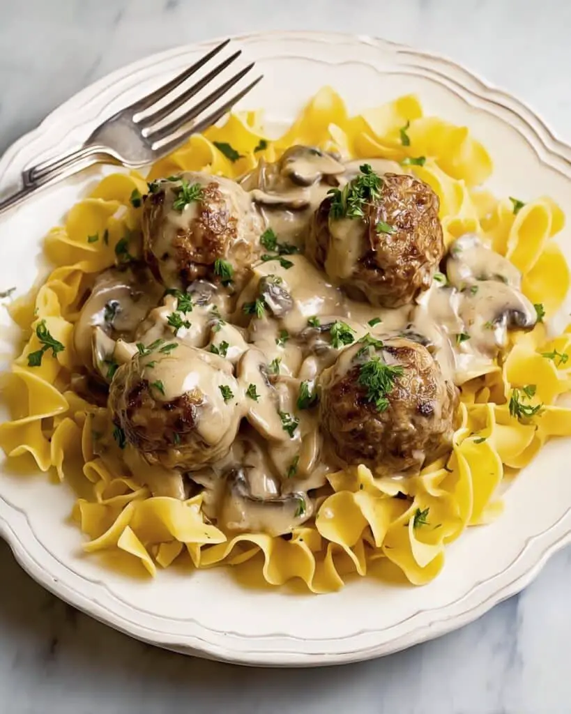 Turkey Meatball Stroganoff (Instant Pot, Slow Cooker, or Stove Top) Recipe
