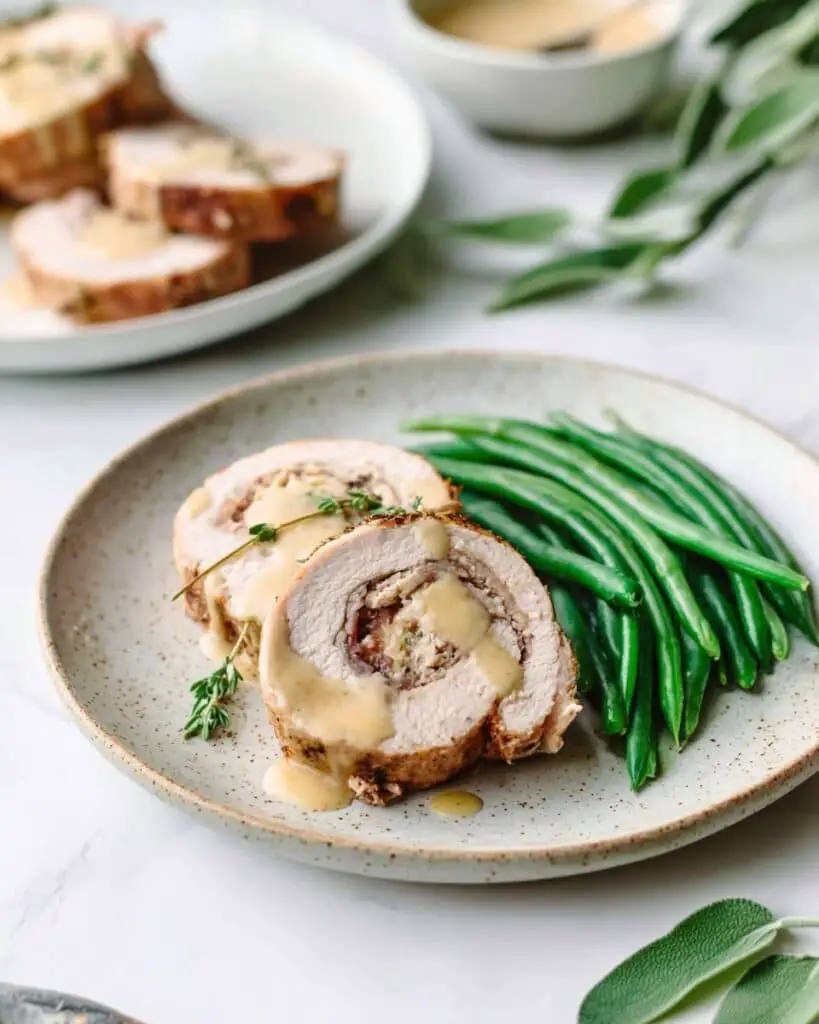 Turkey Roulade with Cranberry Stuffing and Golden Skin Recipe
