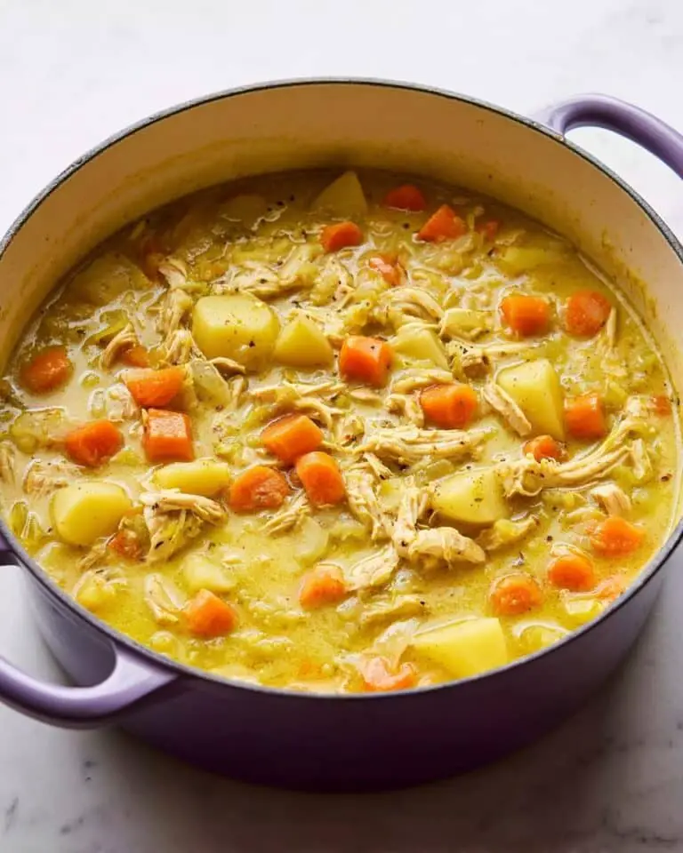 Chicken Mulligatawny Soup with Apples, Curry, and Cream Recipe