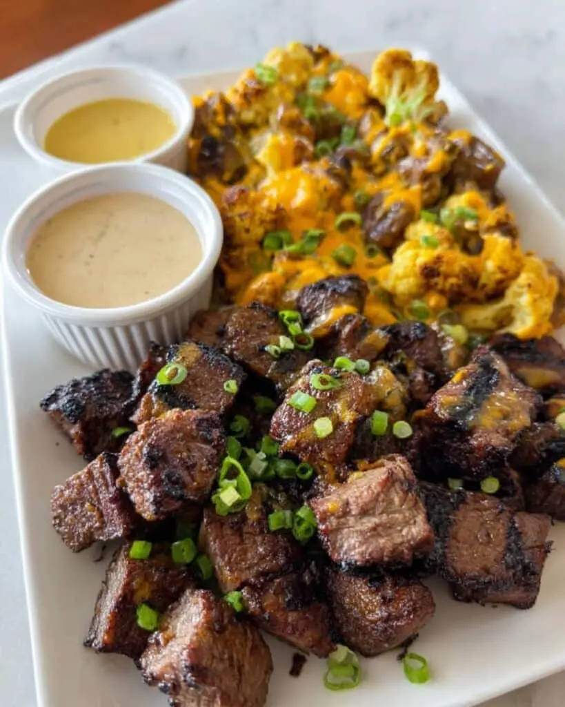 Garlic Butter Steak Bites and Crispy Smashed Potatoes Recipe