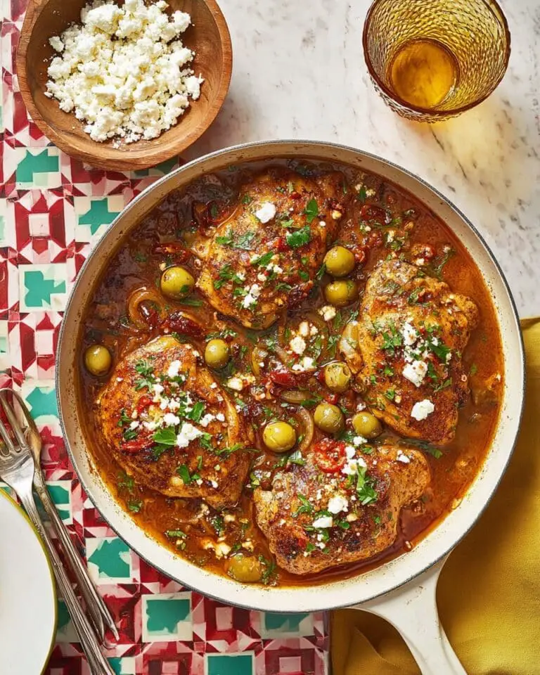 Mediterranean Chicken with Tomatoes, Olives, and Feta Recipe