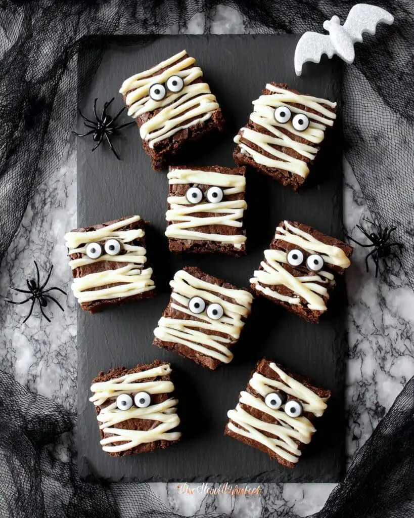 Mummy Brownies for Halloween Recipe