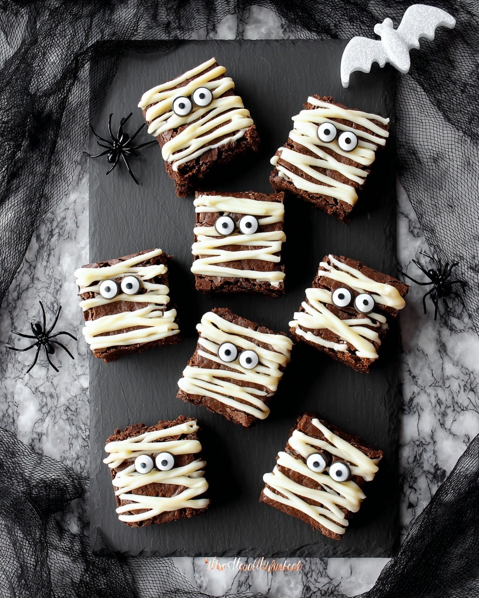 Mummy Brownies for Halloween Recipe