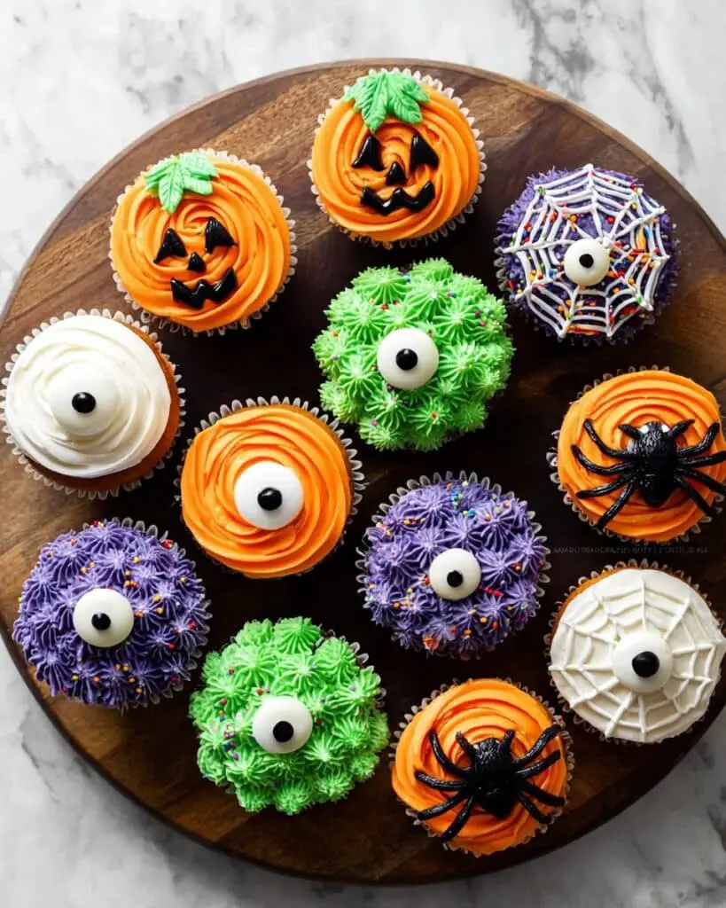 Easy Decorated Halloween Cupcakes Recipe
