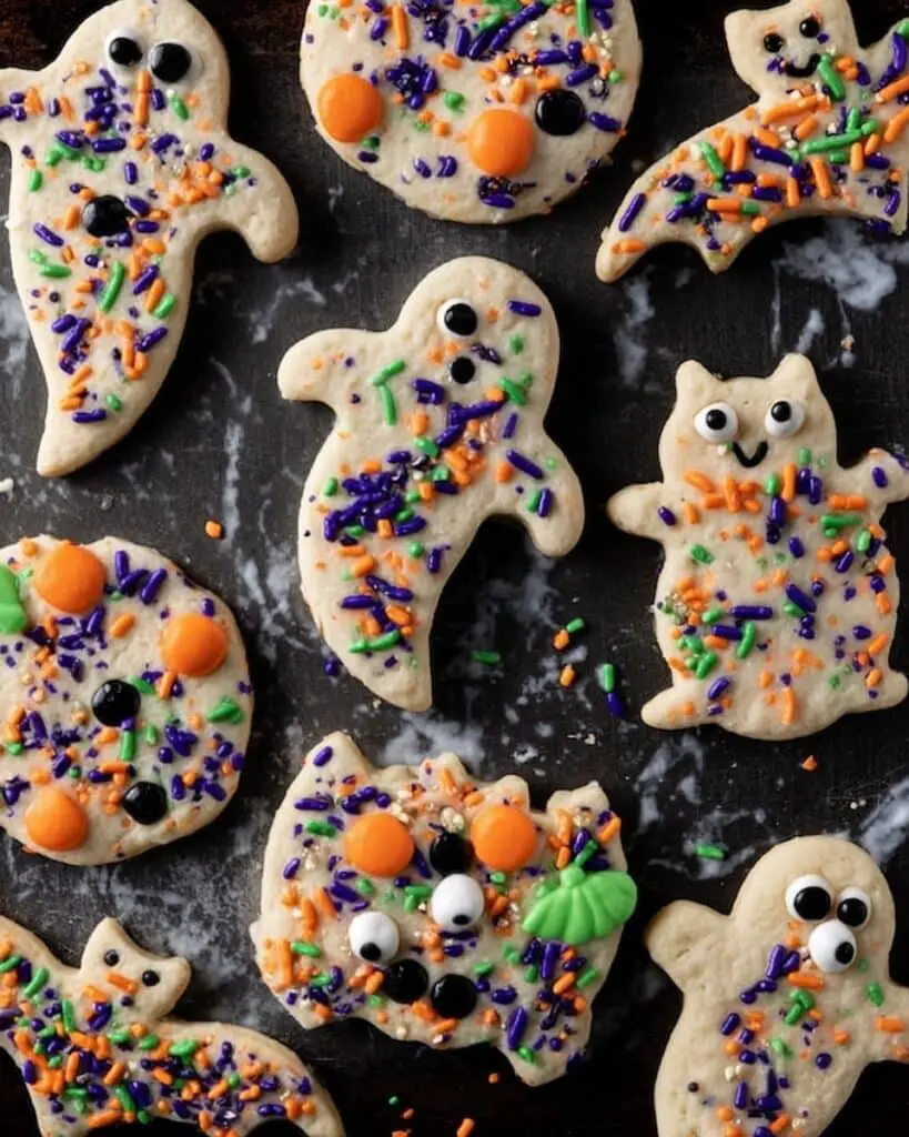 Easy Halloween Sugar Cookies with Sprinkles Recipe