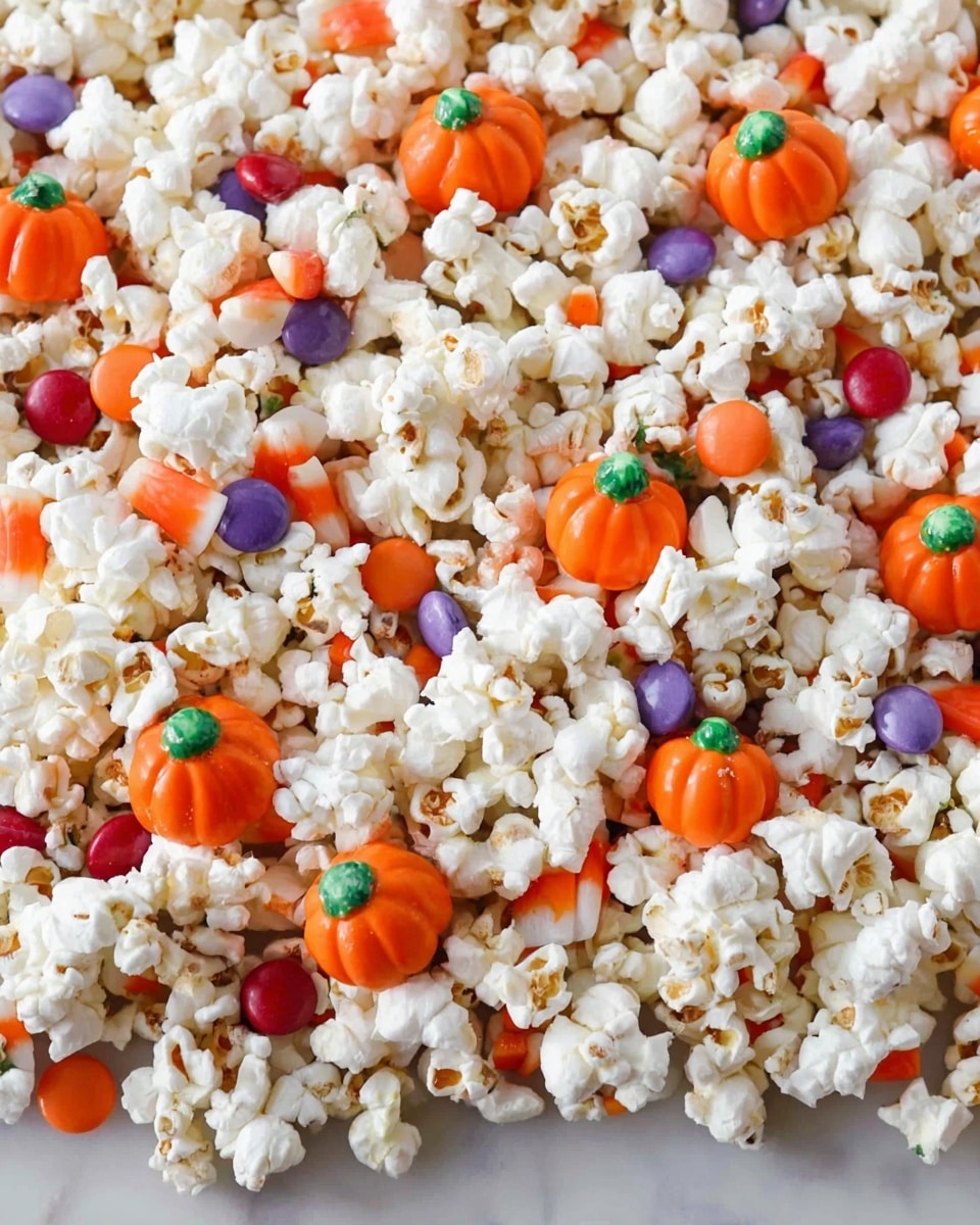 Halloween White Chocolate Candy Popcorn Recipe