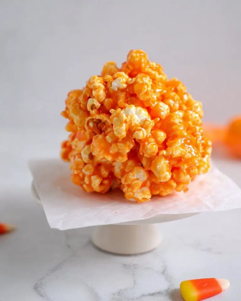 Candy Corn Popcorn Balls Recipe