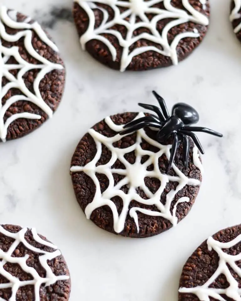 No Bake Oreo Spider Web Cookies Recipe
