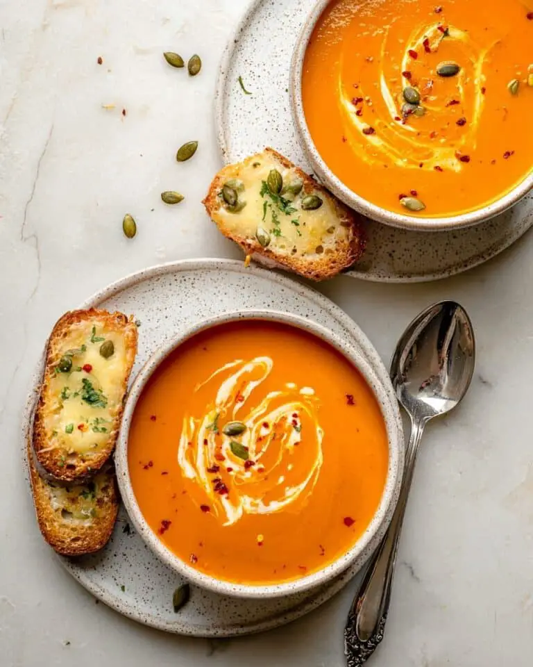 Roasted Butternut Squash and Red Pepper Soup Recipe