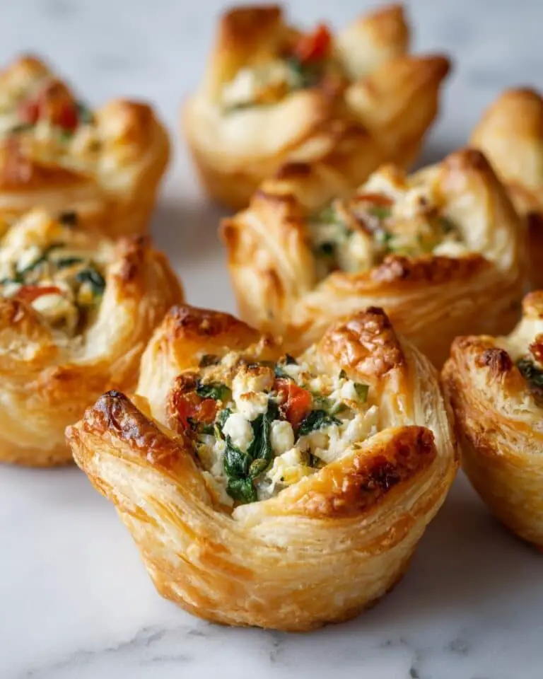 Cheesy Spinach and Feta Puff Pastries with Sun-Dried Tomatoes Recipe
