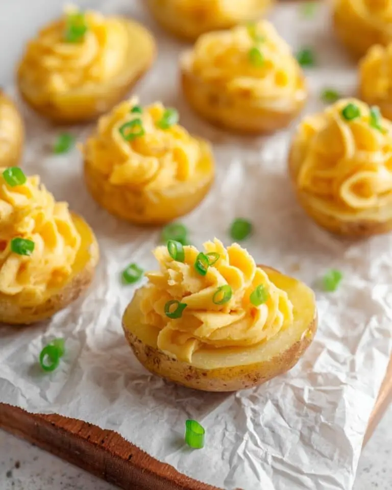 Deviled Potatoes with Vegan Mayo and Chives Recipe