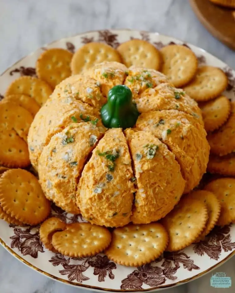 Pumpkin-Shaped Cheeseball Recipe