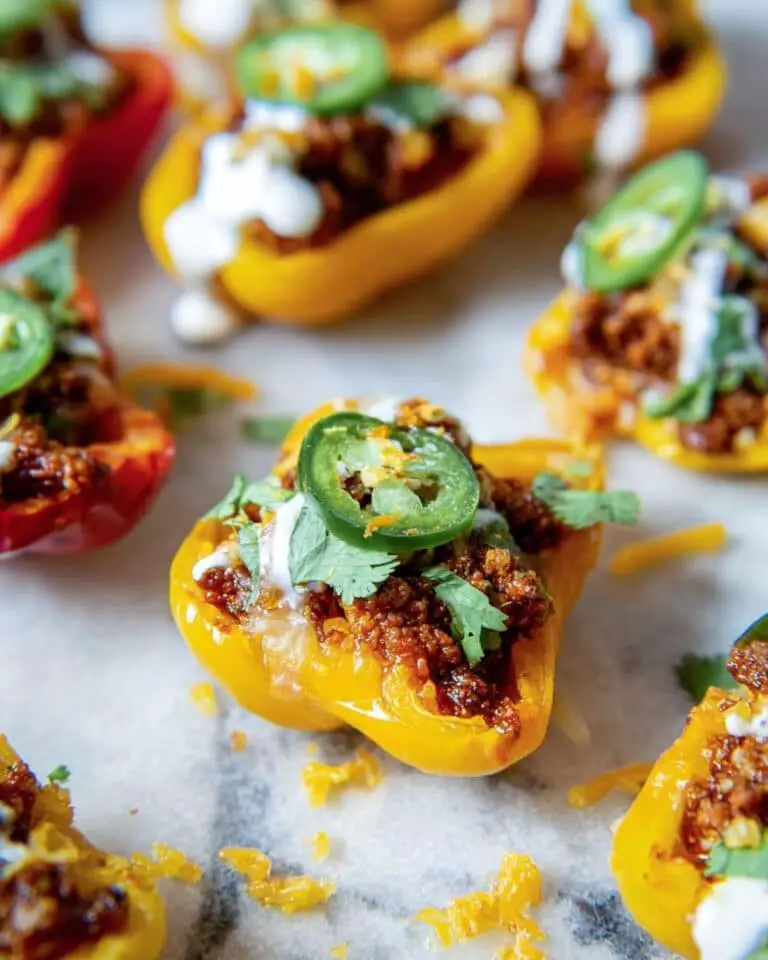 Mini Bell Pepper Loaded Turkey Nachos Recipe