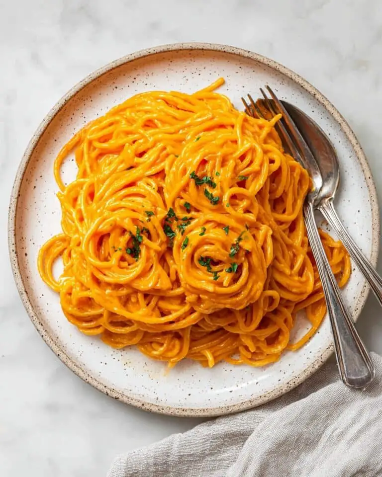 Sweet Potato Pasta Sauce with Roasted Red Pepper and Spaghetti Recipe