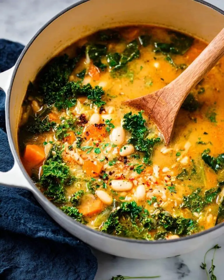Creamy White Bean Soup with Kale and Lemon Gremolata Recipe