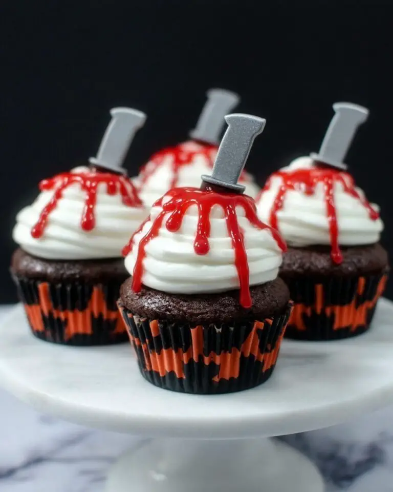 Bloody Knife Cupcakes Recipe