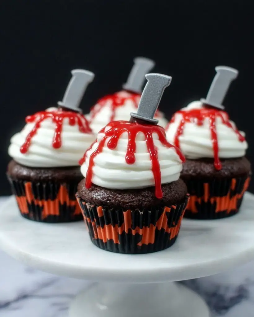 Bloody Knife Cupcakes Recipe