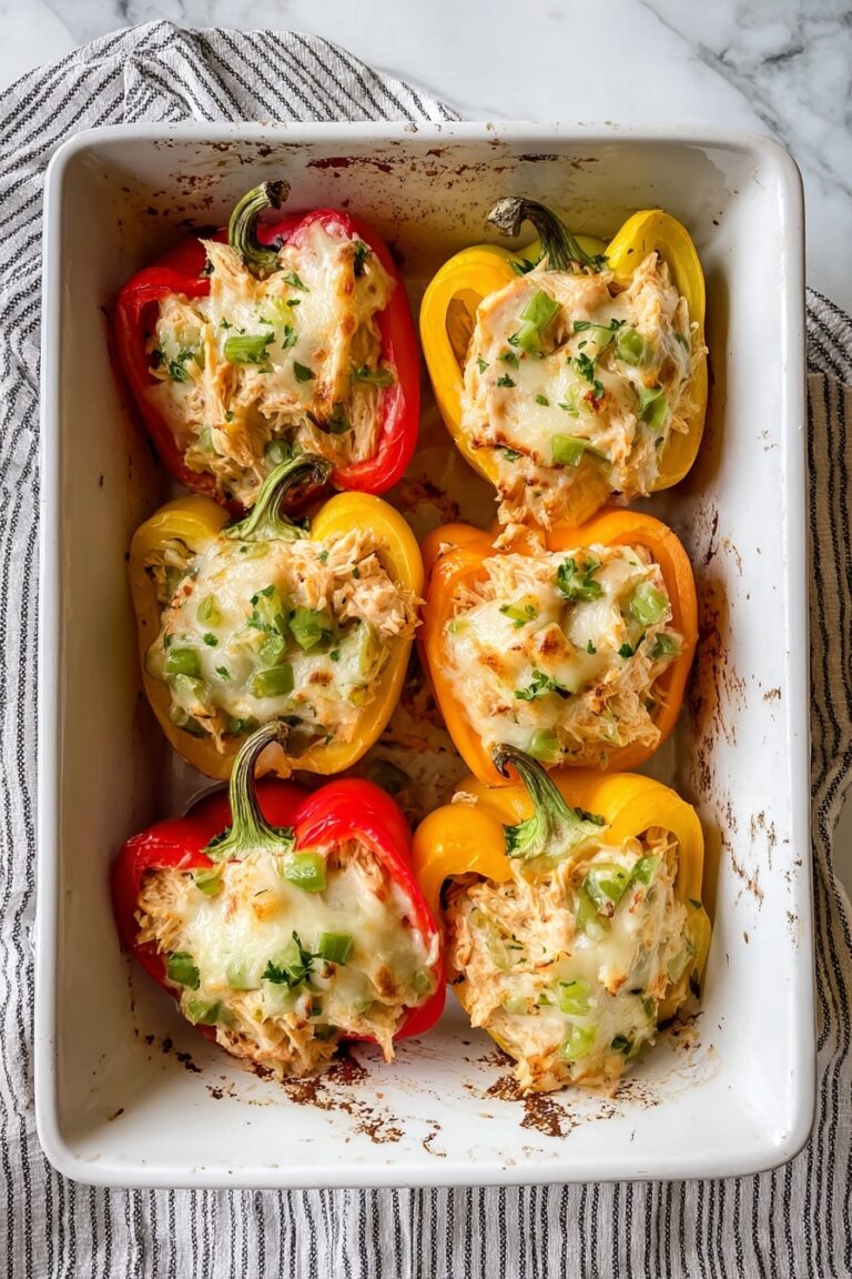 Creamy Chicken Stuffed Bell Peppers Recipe
