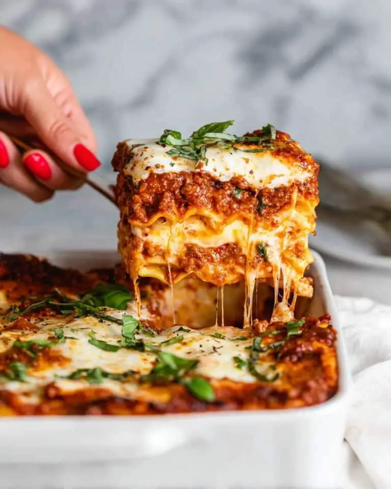 Homemade Lasagna with Rich Red and Béchamel Sauces Recipe