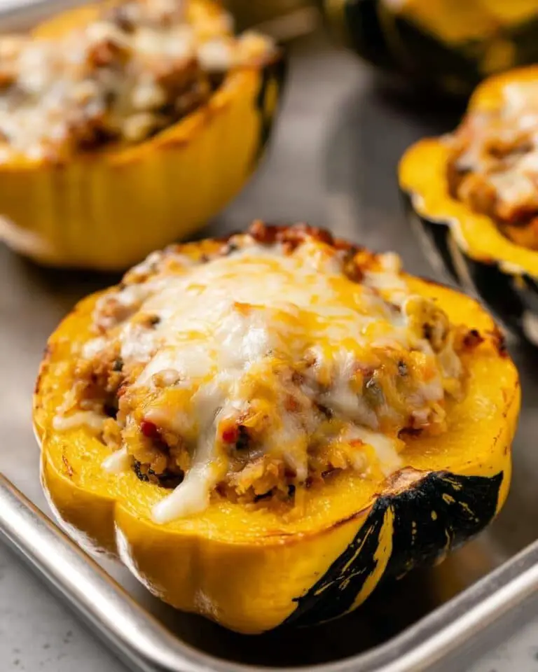 Cheesy Stuffed Acorn Squash Recipe