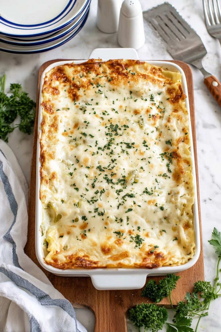 Creamy Chicken Boursin Alfredo Lasagna Recipe
