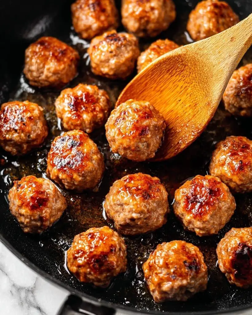Sweet and Tangy Baked Turkey Meatballs with Brown Sugar Glaze Recipe