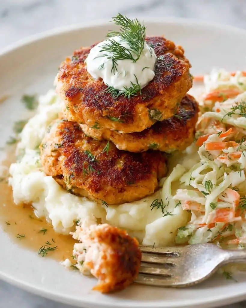 Baked Salmon Patties with Fresh Dill and Parmesan Recipe