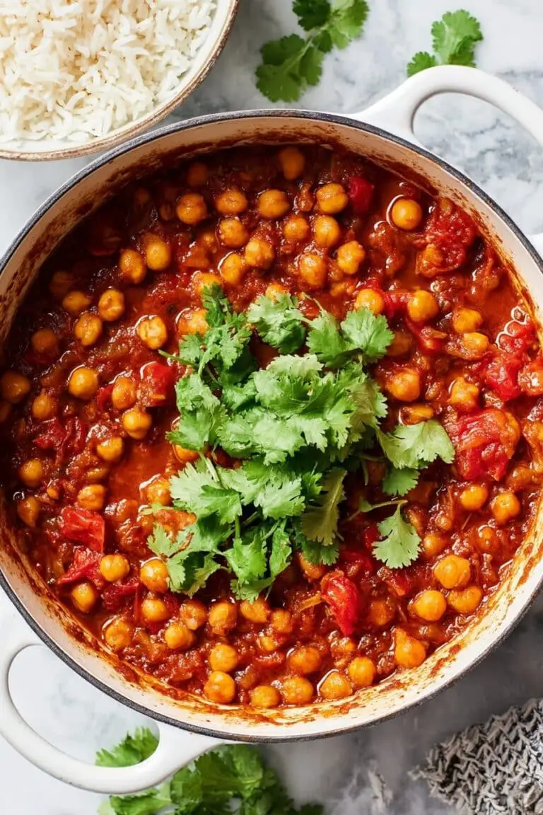 Easy Vegan Chana Masala with Tomato and Chickpeas Recipe