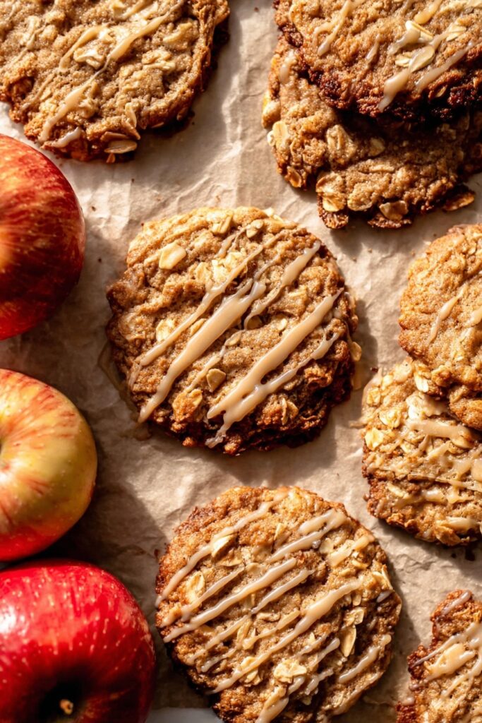 Iced Apple Cider Caramel Oatmeal Cookies Recipe