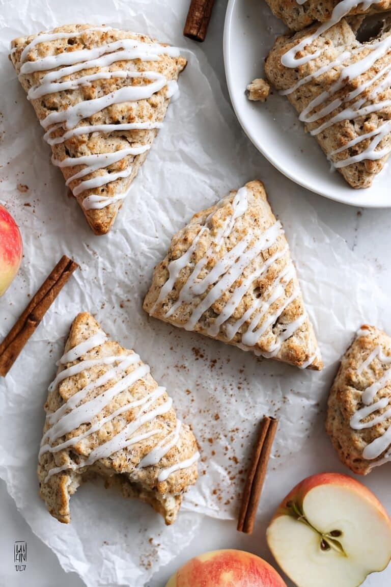 Easy Apple Scones with Cinnamon Glaze Recipe