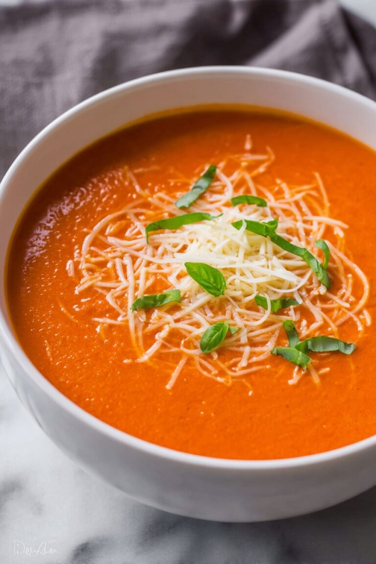 Creamy Tomato Soup with Basil Recipe