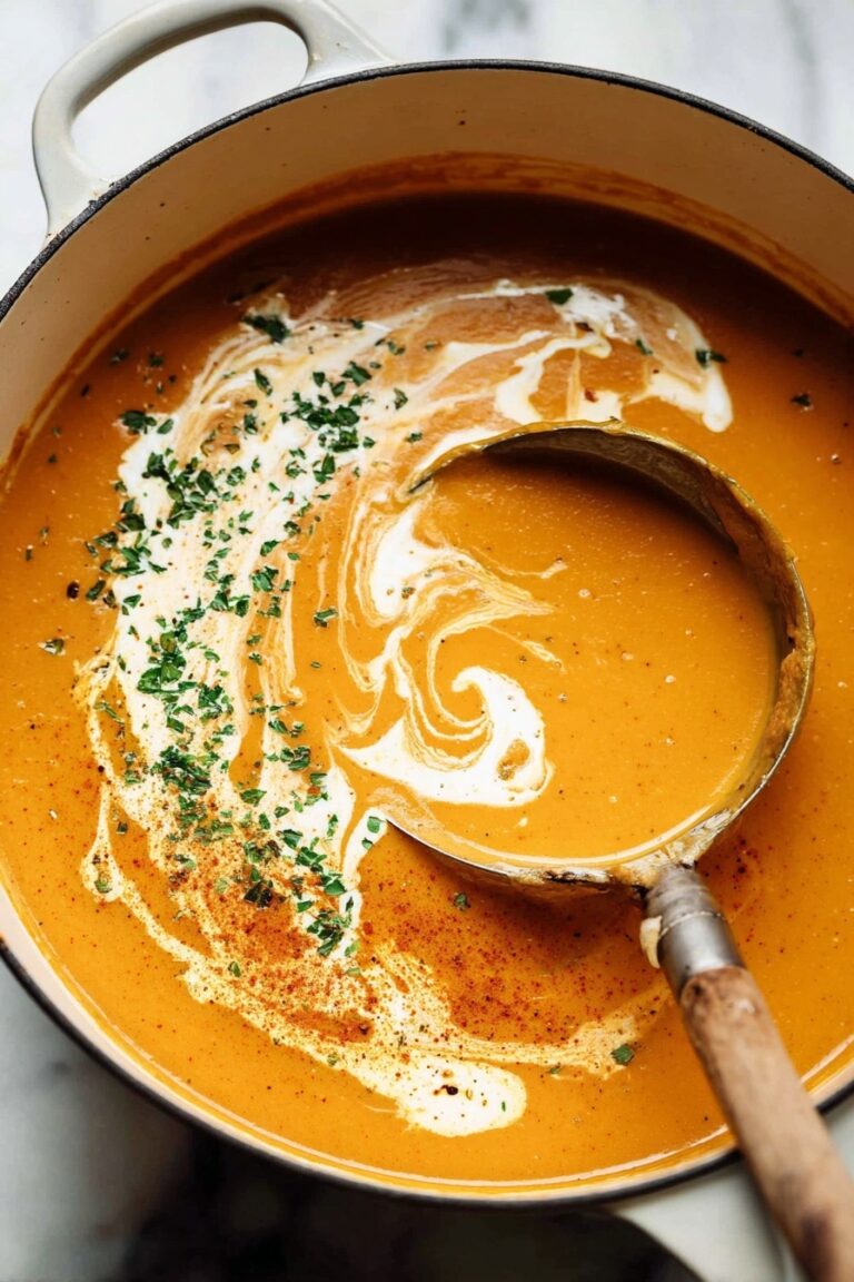 Root Vegetable Soup with Curry Cream Recipe