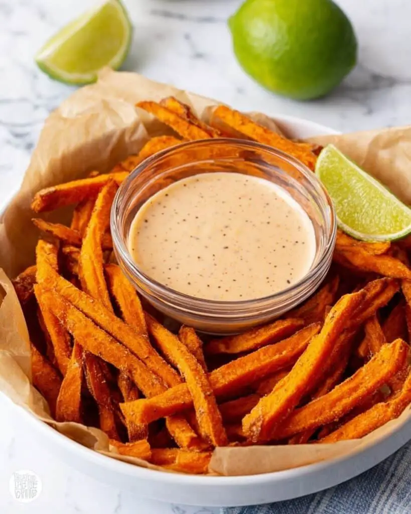 Sweet Potato Fries with Spicy Chipotle Lime Dipping Sauce Recipe