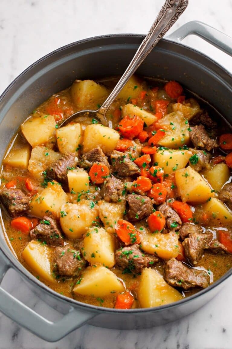 Hearty Oven-Braised Lamb Stew with Vegetables Recipe