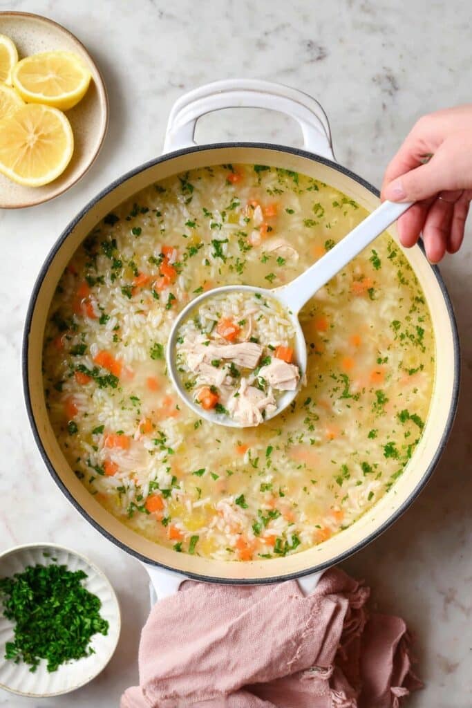 Lemon Chicken Rice Soup Recipe