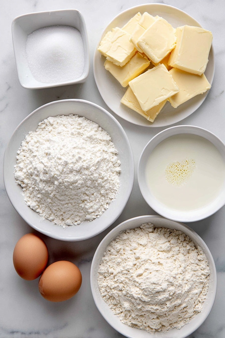 Flat lay of thin slices of unsalted butter, a small white bowl of granulated sugar, a few crystals of kosher salt scattered neatly, a small white bowl with warm whole milk, a small white bowl with foamy active dry yeast dissolved in milk, one large whole uncracked egg with a clean shell, a neat pile of all-purpose flour, and a small white bowl with vegetable oil, all arranged in perfect symmetry on a clean white marble surface, soft natural light, photo taken with an iPhone, professional food photography style, fresh ingredients, white ceramic bowls, no bottles, no duplicates, no utensils, no packaging --ar 2:3 --v 7 --p awthu7i m7354615311229779997 - Homemade Fluffy Dinner Rolls, fluffy dinner rolls recipe, soft buttery dinner rolls, easy homemade dinner rolls, bakery-style dinner rolls
