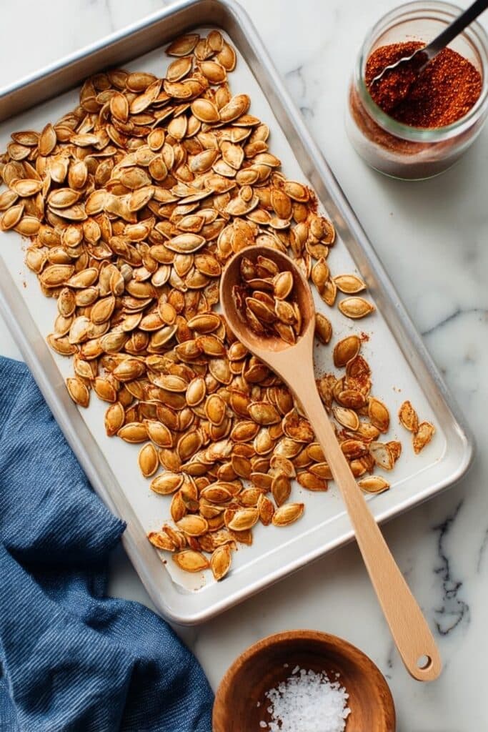 Crunchy Roasted Pumpkin Seeds with Chili Recipe